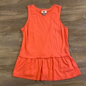 Old Navy Pink Peplum Tank Top